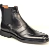 Fashion Michael Toschi Carillo Italian Calfskin Chelsea Boots Black