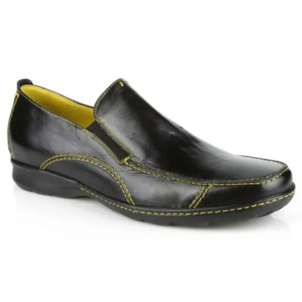 Sale Michael Toschi Hover 2 Loafers Black / Yellow Stitch Black/Yellow