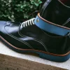 Hot Michael Toschi Luciano Wingtip Brogues Black / Blue Sole Black/Blue