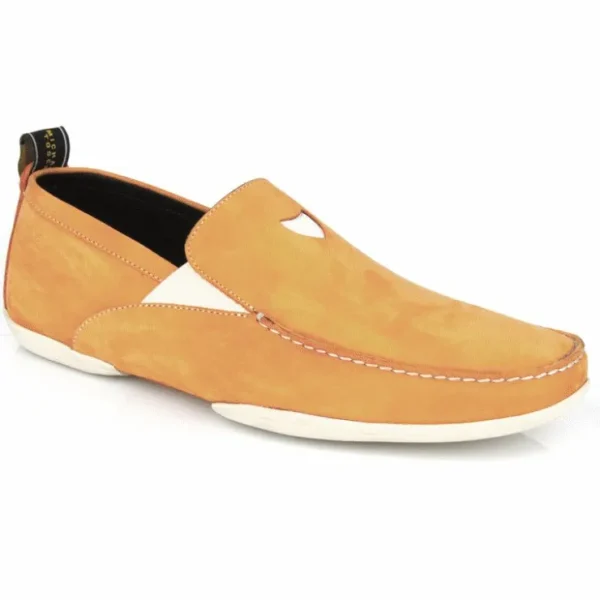 Shop Michael Toschi Onda S Driving Loafers Suede Orange