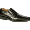 Outlet Michael Toschi Rocco Crocodile Print Loafers Black