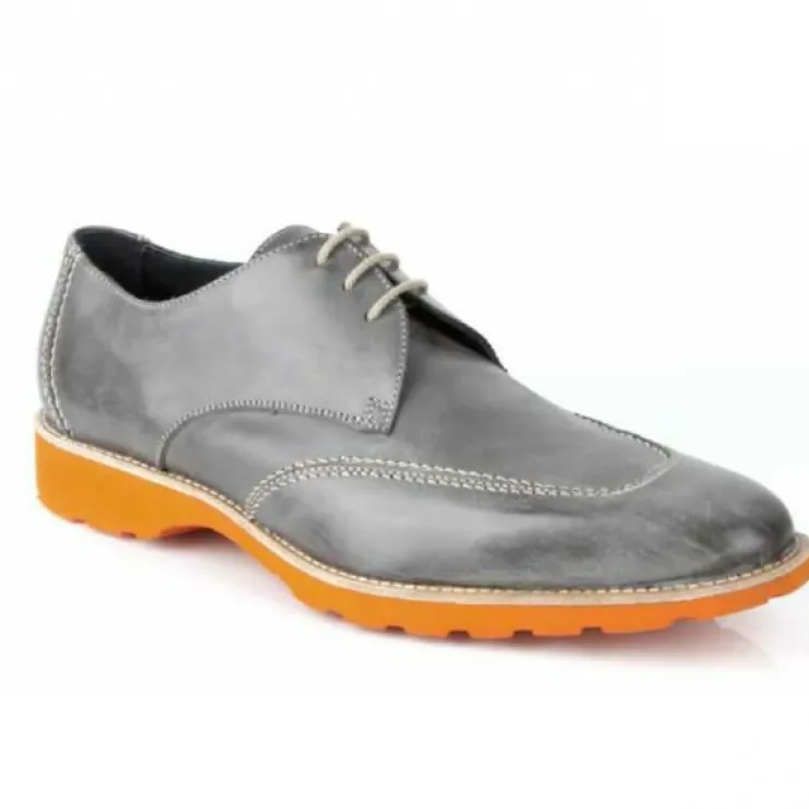 Sale Michael Toschi SL2 Lace Up Shoes Gray / Orange Sole