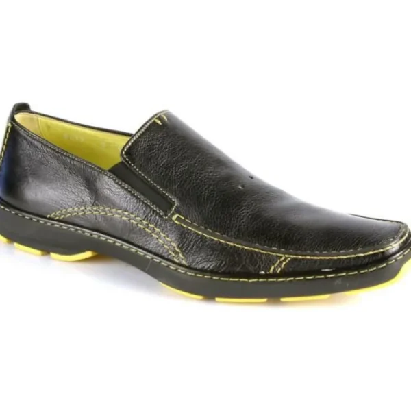 Best Michael Toschi SUV2 Casual Loafers Black / Yellow Sole