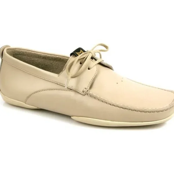 Discount Michael Toschi Vela Boat Shoes Taupe/White