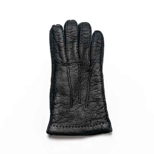 Outlet Moreschi Vail Genuine Peccary / Cashmere Gloves Black