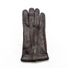 New Moreschi Vail Genuine Peccary / Cashmere Gloves Brown