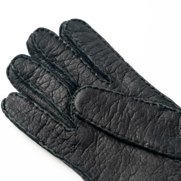 Outlet Moreschi Vail Genuine Peccary / Cashmere Gloves Black