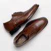 Fashion Neil M President Split Toe Shoes Cognac