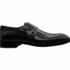 Best Paolo Shoes Adriano Monk Strap Brogue Shoes Black