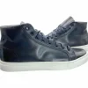 Shop Paolo Shoes Alberto Leather High Top Dress Sneakers Blue