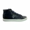 Shop Paolo Shoes Alberto Leather High Top Dress Sneakers Blue