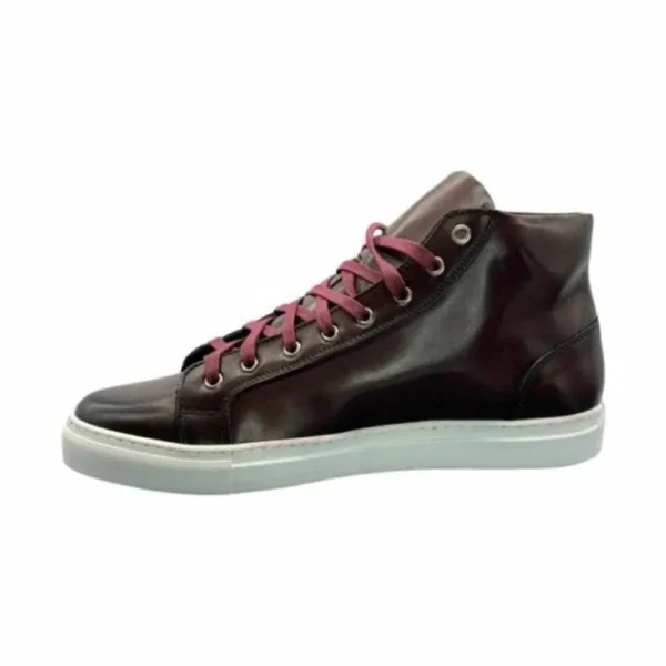 paolo_shoes_alberto_leath_3-2.webp Cheap Paolo Shoes Alberto Leather High Top Dress Sneakers Burgundy