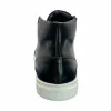 Store Paolo Shoes Alberto Leather High Top Dress Sneakers Black