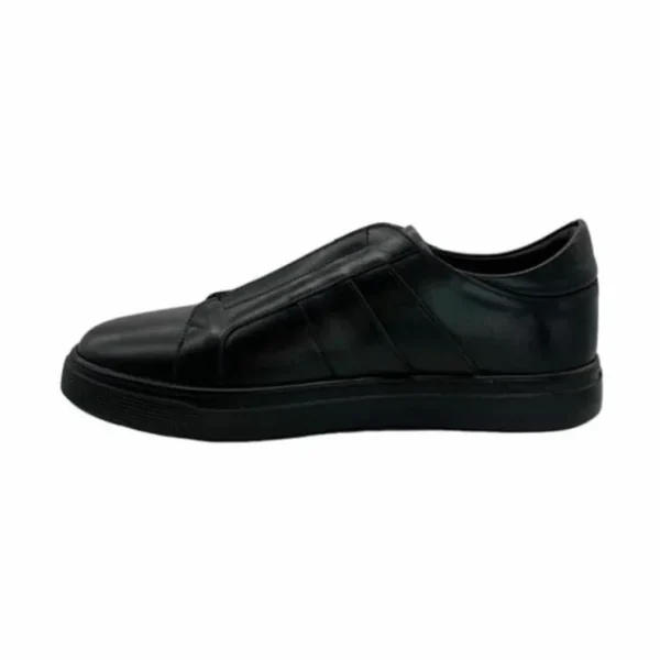 Cheap Paolo Shoes Ali Laceless Leather Sneakers Black