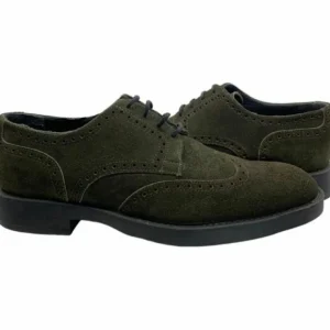 Clearance Paolo Shoes Cornelio Suede Wingtip Oxfords Khaki