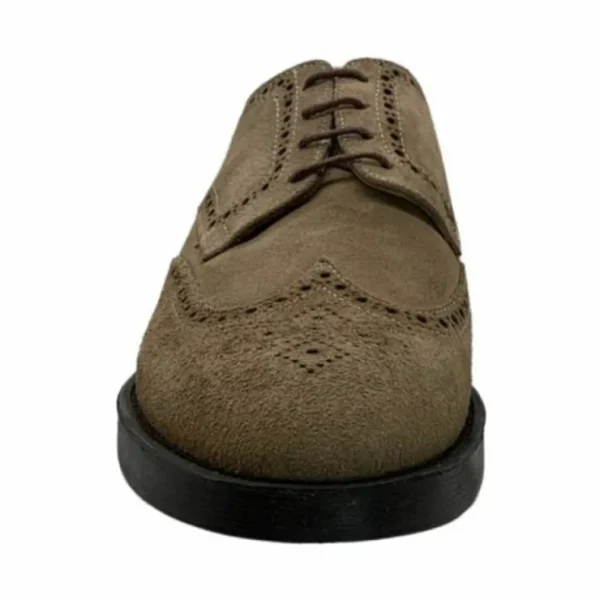 Best Sale Paolo Shoes Cornelio Suede Wingtip Oxfords Stone