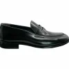 Outlet Paolo Shoes Dani Leather Penny Loafers Black