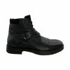 Shop Paolo Shoes Ernesto Leather Motorcycle Boots Black