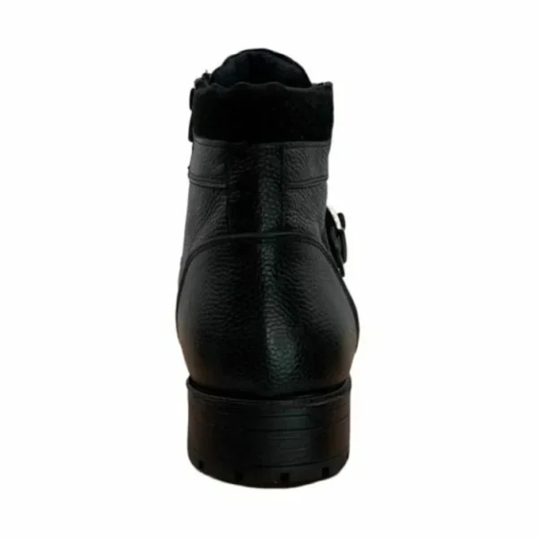 Shop Paolo Shoes Ernesto Leather Motorcycle Boots Black