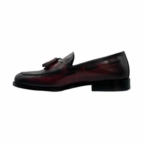 Cheap Paolo Shoes Giovanni Tassel Loafers Burgundy