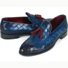 Best Paul Parkman Big Braided Tassel Loafers Blue