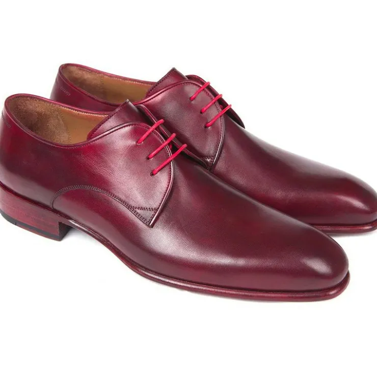 Outlet Paul Parkman Calfskin Derby Shoes Burgundy