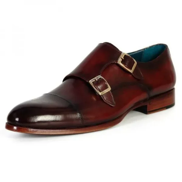 Hot Paul Parkman Calfskin Double Monk Strap Shoes Dark Brown DarkBrown