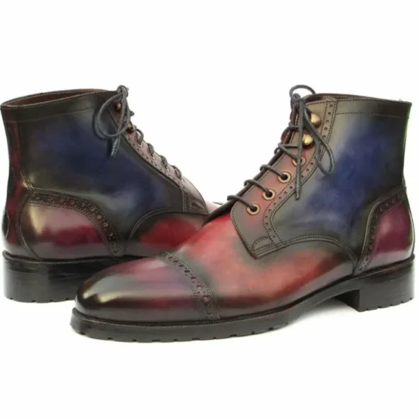 Cheap Paul Parkman Cap Toe Boots Multicolor