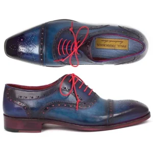 Best Sale Paul Parkman Cap Toe Brogues Blue / Parliament