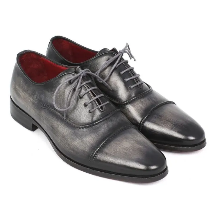 Discount Paul Parkman Cap Toe Oxfords Black / Gray