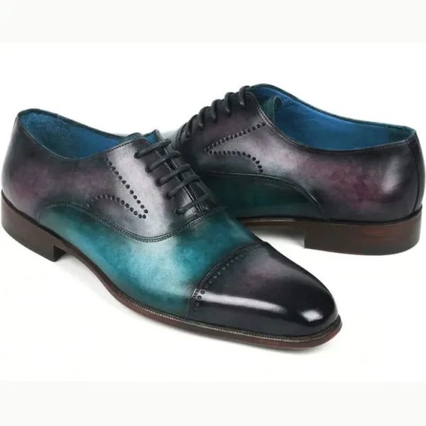 paul_parkman_cap_toe_oxfo_2.webp Clearance Paul Parkman Cap Toe Oxfords Purple / Turquoise