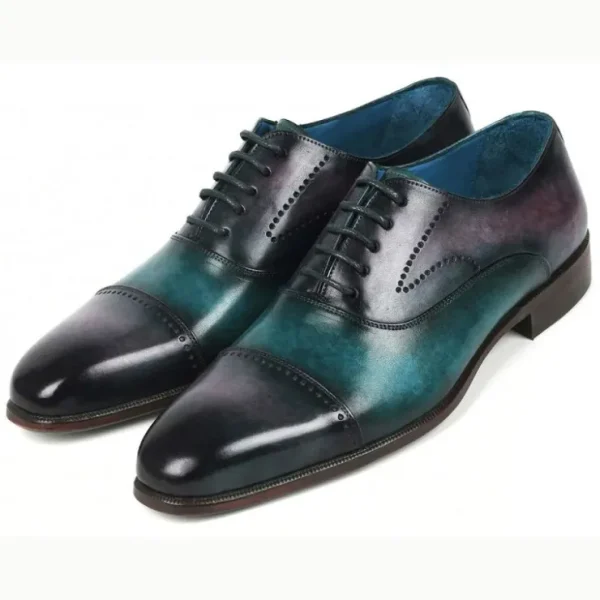 paul_parkman_cap_toe_oxfo_5.webp Clearance Paul Parkman Cap Toe Oxfords Purple / Turquoise