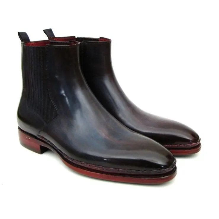 Discount Paul Parkman Chelsea Boots Navy / Bordeaux