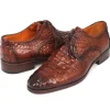 Best Sale Paul Parkman Crocodile Embossed Shoes Brown