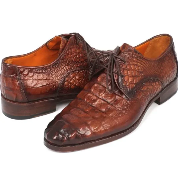 paul_parkman_crocodile_em_0-3.webp Best Sale Paul Parkman Crocodile Embossed Shoes Brown