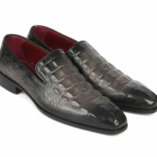 paul_parkman_embossed_cro_0-1.webp Best Sale Paul Parkman Embossed Croco Calfskin Loafers Gray