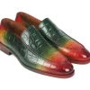 Sale Paul Parkman Embossed Crocodile Calfskin Loafer Multicolor