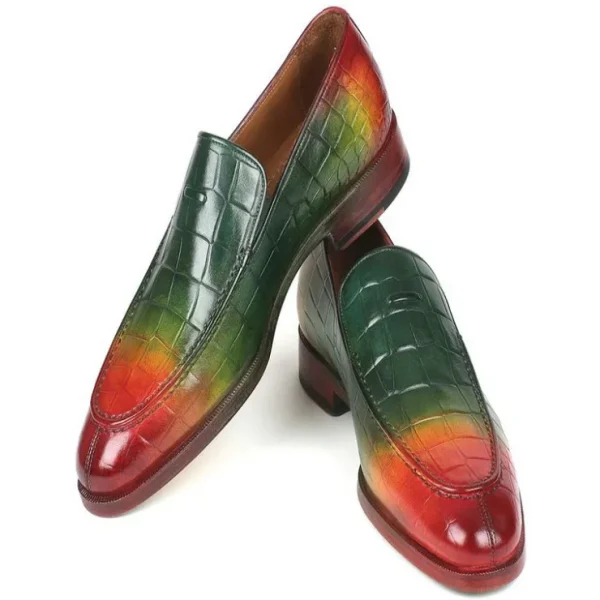 Sale Paul Parkman Embossed Crocodile Calfskin Loafer Multicolor