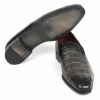 Best Sale Paul Parkman Embossed Croco Calfskin Loafers Gray