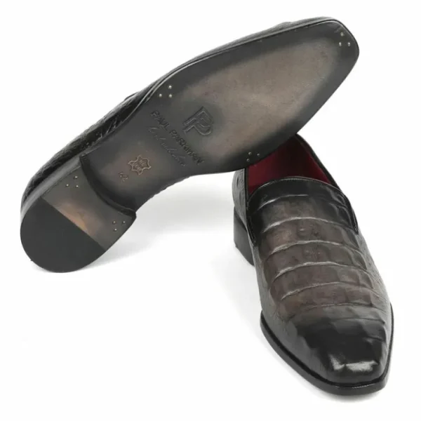 paul_parkman_embossed_cro_3-1.webp Best Sale Paul Parkman Embossed Croco Calfskin Loafers Gray