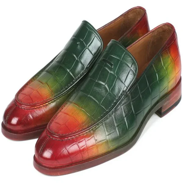 Sale Paul Parkman Embossed Crocodile Calfskin Loafer Multicolor