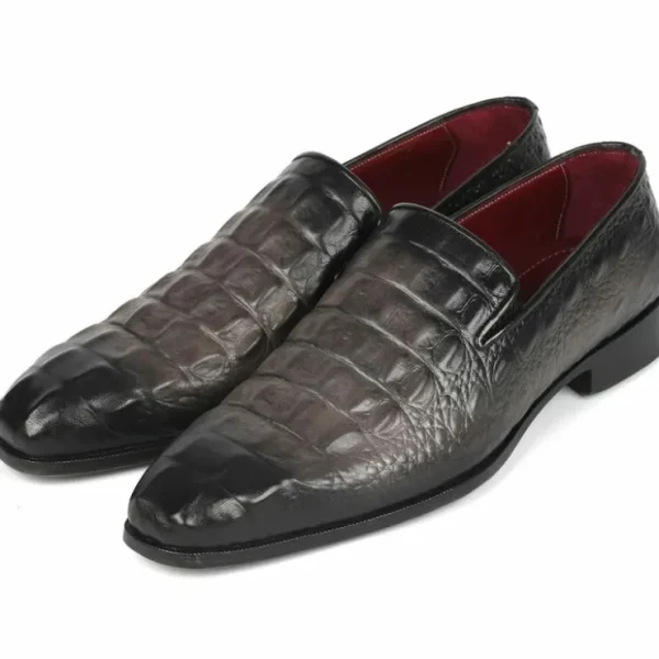 paul_parkman_embossed_cro_5-1.webp Best Sale Paul Parkman Embossed Croco Calfskin Loafers Gray