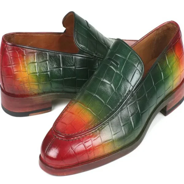 Sale Paul Parkman Embossed Crocodile Calfskin Loafer Multicolor