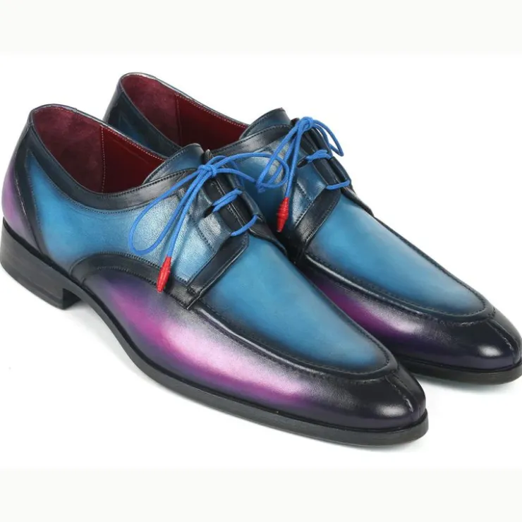 Outlet Paul Parkman Ghillie Lacing Dress Shoes Blue / Purple