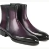 New Paul Parkman Goodyear Welt Side Zipper Boots Purple