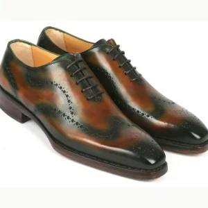 Best Paul Parkman Goodyear Welted Oxford Shoes Brown / Green