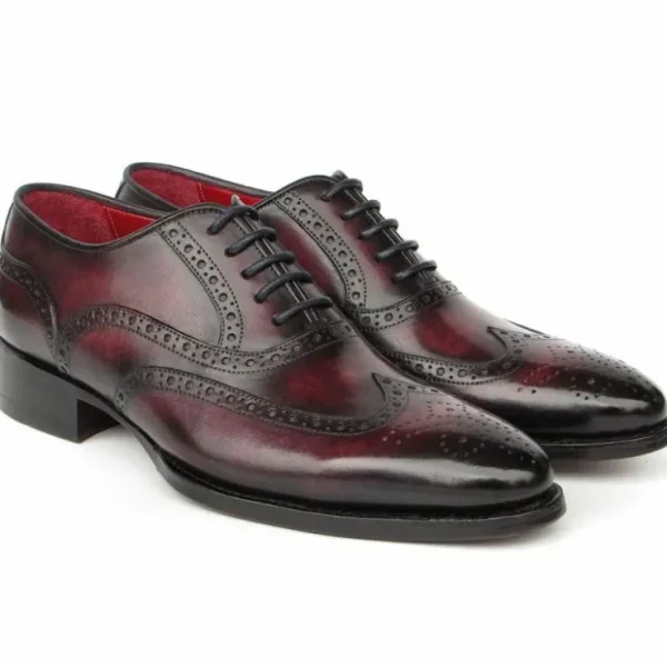 Outlet Paul Parkman Goodyear Welted Wingtip Oxford Bordeaux