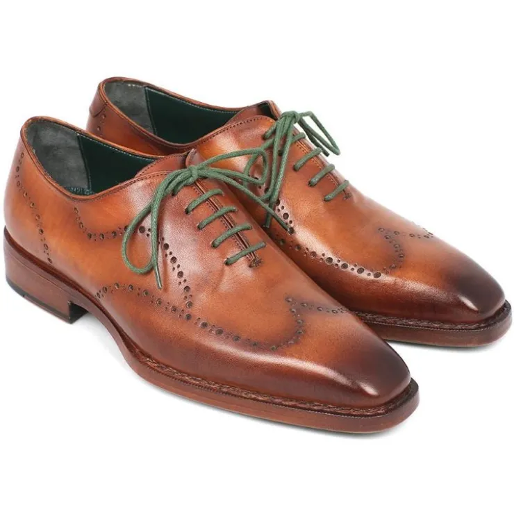 Cheap Paul Parkman Goodyear Welted Wingtip Shoes Camel