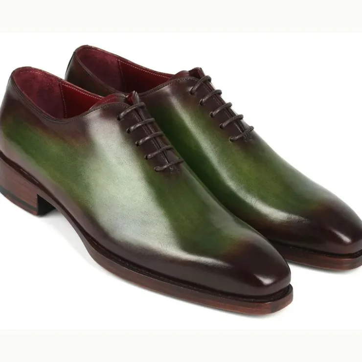 Discount Paul Parkman Goodyear Welt Wholecut Oxfords Green / Bordeaux