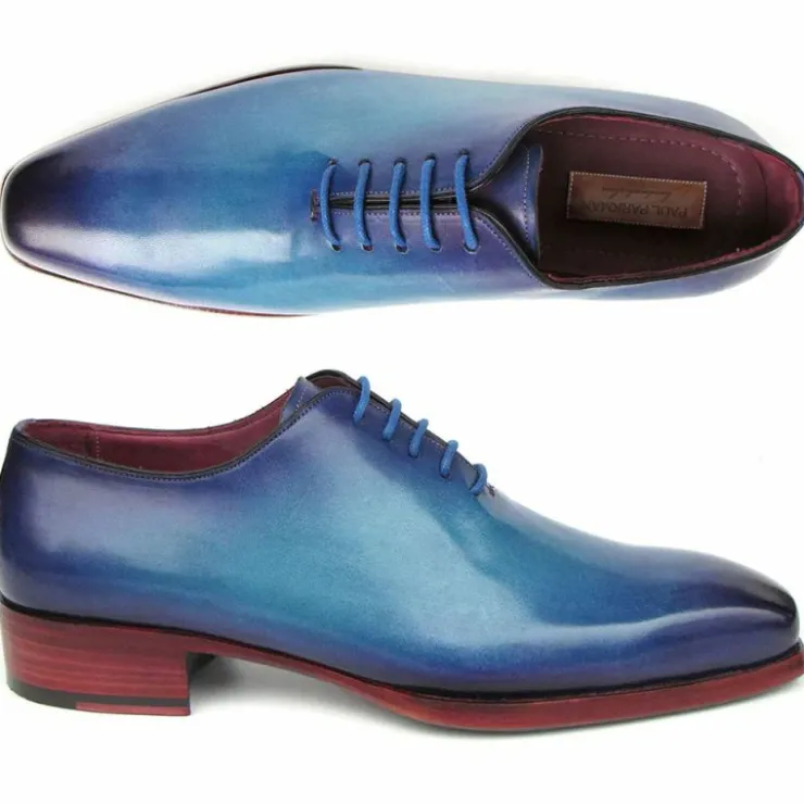 Best Sale Paul Parkman Goodyear Welted Wholecut Oxfords Blue / Turquoise